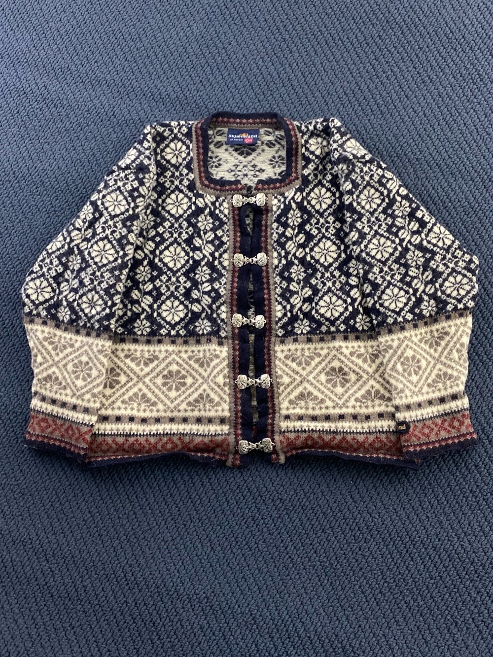 Skjaeveland of Norway Vintage Wool Cardigan Sweater